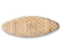 Chevilles plates en bois pour travaux manuels, lames d'assemblage - Biscuits Lamelles - Chevilles en bois de haute qualité pour le bricolage et la menuiserie (100 pièces, numéro 10)