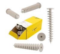 Chevilles pour isolant thermique Thermo sans pont thermique, installation sans préperçage ni outils spéciaux possibles Chevilles en mousse rigide Chevilles en polystyrène Chevilles en spirale (25 x