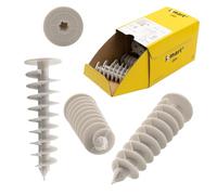Chevilles pour isolant Thermo sans pont thermique, installation sans pré-perçage ni outil spécial possible, chevilles en mousse rigide, chevilles en polystyrène expansé, chevilles en spirale (25 x 85
