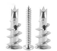 Chevilles pour Placoplatre, Regerly 50 Pièces Vis Autoperceuses & 50 Pièces Chevilles Alliage Zinc Autoforantes En Métal pour Fixation Dans Béton Plaques Plâtre Briques