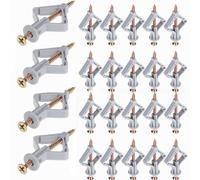 Chevilles pour Plaque de Plâtre,50 PCS Chevilles en Plaques de Plâtre avec Vis Chevilles à Cavité Papillon Universelles Fixations Murales en Plâtre Expansion Prise pour Murs Supports Télévision