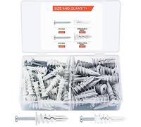 Chevilles pour plaque de plâtre avec vis, Chevilles isolantes, 100 pièces Chevilles plastique pour plaques de plâtre avec vis à tête fraisée pour fixation plaques de plâtre sans perçage