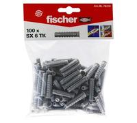Chevilles universelles en nylon avec collerette - 8 x 40 mm - 20 pièces - SX FISCHER