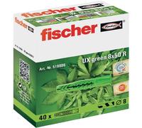 Chevilles universelles UX Green (Ø x L) 6 mm x 35 mm 40 pièces