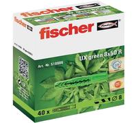Chevilles universelles UX Green (Ø x L) 6 mm x 35 mm 40 pièces