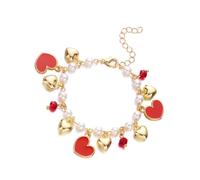 Chevnzev À Breloques Fruits Polyvalent avec Cœur Et Perles De Cerises Fraises pour Femmes Bijoux Célébration Fête Réglables