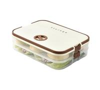 Chevnzev Boîte de rangement transparente pour raviolis avec minuterie manuelle de la date, récipient de congélation empilable portable pour une utilisation en cuisine organisée, récipient sans danger