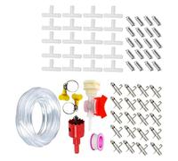 Chevnzev De Systèmes D'abreuvement pour Lapins 10/20 Pièces avec Tétines Anticorrosion Et Tuyau Flexible Petits Animaux Utilisation en Cage Système d'eau Potable Lapins