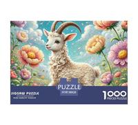 chèvre 1000 Pièces Adultes De Puzzle Adultes De Puzzle Animal Divertissement Créatif Jeu De Créatif Classiques pour Créatif 38x26cm/1000pcs