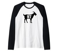 Chèvre 97 G.O.A.T. Numéro 97 Chèvre Quatre-vingt-dix sept Manche Raglan