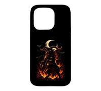 Chèvre Ardente Dark Fantasy Monstre Gothique Spooky Halloween Art Coque pour iPhone 15 Pro