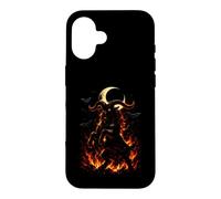 Chèvre Ardente Dark Fantasy Monstre Gothique Spooky Halloween Art Coque pour iPhone 16