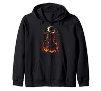 Chèvre Ardente Dark Fantasy Monstre Gothique Spooky Halloween Art Sweat à Capuche