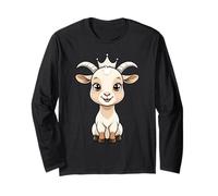 Chèvre avec Couronne Illustration Animale Manche Longue
