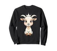 Chèvre avec Couronne Illustration Animale Sweatshirt