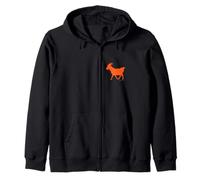 Chèvre bouc Orange Sweat à Capuche