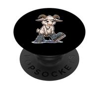 Chèvre Boudeuse avec Patins - Design Hivernal PopSockets PopGrip Adhésif