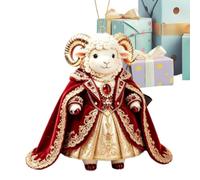Chèvre de Noël 2D mignonne et portable pour décoration de chambre | Décoration murale en forme de petit animal pour fête, vacances, anniversaire, maison, bureau, école, voyage, fenêtre