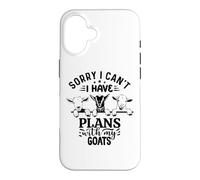 Chèvre drôle Désolée, Je ne Peux Pas Avoir de projets avec Mes chèvres Coque pour iPhone 16