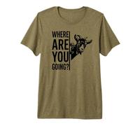 Chèvre drôle Où Vas-tu ? T-Shirt Haut de Gamme