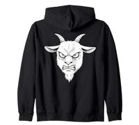 Chèvre en Colère Goat Illustration Humour Animal Sweat à Capuche
