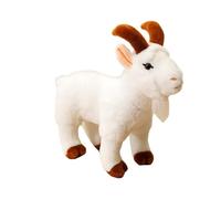 Chèvre en Peluche - Figurine Mignon Et Réaliste De Jouet Doux - Animaux De Ferme en Peluche | pour Filles Hommes Femmes Adultes Garçons De La Ferme