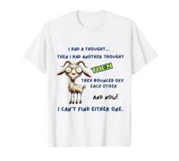 Chèvre, J'Ai EU Une pensée drôle, Sarcastique, Personne âgée ou Plus âgée T-Shirt Graphique avec Valeur
