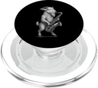 Chèvre jouant du saxophone jazz musique amoureux des animaux PopSockets PopGrip pour MagSafe
