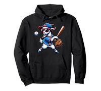 Chèvre Joueur De Baseball avec Gant Et Balle Sweat à Capuche