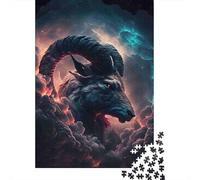 Chèvre Nuages de Fantaisie Puzzle 1000 Pièces Puzzle pour Adultes Papier Jeu Relaxation Décoration Maison Cadeau 38x26cm/1000pcs