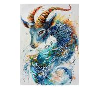 Chèvre Poisson Abstrait Puzzle, 1000 Pièces pour Adultes Haute Qualité | 38x26cm Carton, Exercice Mental, Découpe Précise, Amateurs De Puzzles, Réduction Du Stress