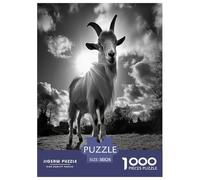 Chèvre Puzzle 1000 Pièces Cadeau Unique Jeu Éduchatif Défi Jouet À De Qualité Supérieure Peinture Art pour Adultes Enfants 38x26cm/1000pcs