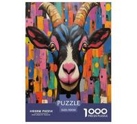 Chèvre Puzzles 1000 Pieces Cadeau Unique Jeu Éduchatif Challenge Toy À De Qualité Supérieure Peinture Art pour Adultes Enfants 70x50cm/1000pcs