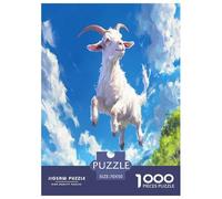 Chèvre Puzzles 1000 Pièces Cadeau Unique Jeu Éduchatif Challenge Toy À De Qualité Supérieure Peinture Art pour Adultes Et Enfants 70x50cm/1000pcs
