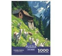 Chèvre Puzzles 1000 Pieces Cadeau Unique Jeu Éduchatif Défi Jouet À De Qualité Supérieure Peinture Art pour Adultes Et Enfants 38x26cm/1000pcs
