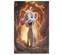 Chèvre Puzzles Adulte 1000 Pieces Cadeau Famille Puzzle Classique 3D EnfantsJouet en Bois Cadeau Unique 78×53cm