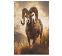 Chèvre Puzzles Adulte 1000 Pieces Cadeau Famille Puzzle Classique 3D EnfantsJouet en Bois Cadeau Unique （78×53cm）