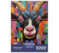 Chèvre Puzzles De 1000 Pieces pour Adultes Classiques Jeu D' Impossible, Idée Cadeau 70x50cm/1000pcs
