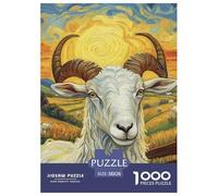 Chèvre Puzzles De 1000 Pièces pour Adultes Classiques Jeu D' Impossible, Jeu Familial 38x26cm/1000pcs
