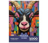 Chèvre Puzzles De 1000 Pieces pour Adultes Classiques Jeu Éduchatif Défi Jouet, Idée Cadeau 38x26cm/1000pcs