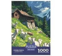 Chèvre Puzzles De 1000 Pièces pour Toute La Famille Classiques Jeu Éduchatif Défi Jouet, Idée Cadeau 70x50cm/1000pcs