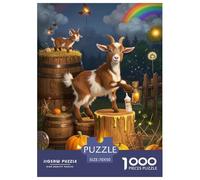 Chèvre Pygmée Puzzles De 1000 Pièces pour Adultes Animaux Classiques Jeu D' Impossible, Décoration D'intérieur 70x50cm/1000pcs