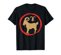 Chèvre Symbole Zodiaque Chinois Hanzi Ram Lunaire Nouvel an Moderne T-Shirt