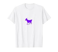 Chèvre Violette T-Shirt Graphique avec Valeur, Homme, Blanc, L