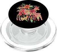 Chevreau Animaux Mignons Vintage Fleurs Ferme Chèvre PopSockets PopGrip pour MagSafe