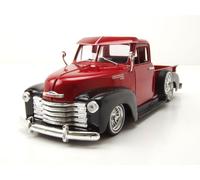 Chevrolet 3100 Pick Up Lowrider 1953 Rouge Métallique Noir Modèle 1:24 Welly