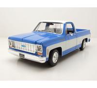 Maisto - Voiture miniature 1/18 - Chevrolet C10 1974 - Édition Collector - Bleue et Blanche