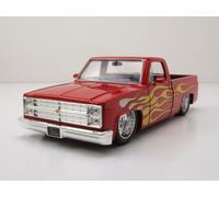 Chevrolet C-10 Pick Up 1985 Rouge Avec Flammes Modèle Auto 1:24 Jada Toys