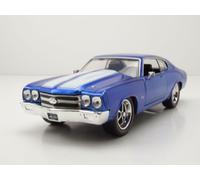 Chevrolet Chevelle 1970 Bleu Blanc Modèle Auto 1:24 Jada Toys