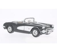 Chevrolet Corvette C1 Cabriolet Noir/Blanc 1959 1/24 Motormax